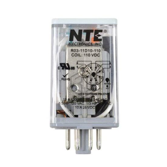 R03-11D10-110 - NTE Electronics, Inc - Power Relays, Over 2 Amps