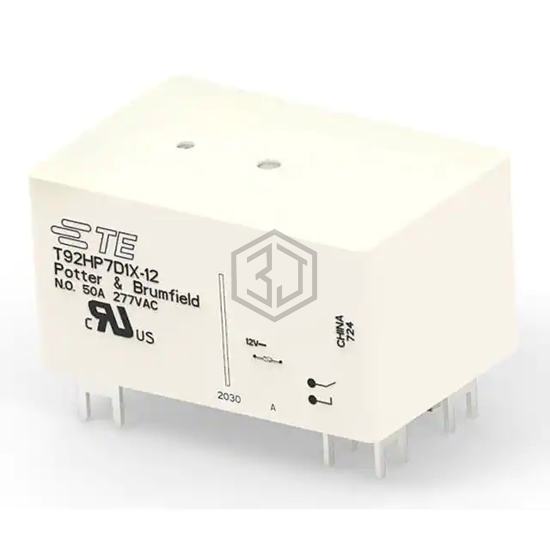 T92HP7D1X-12 - TE Connectivity Potter & Brumfield Relays - Power Relays, Over 2 Amps