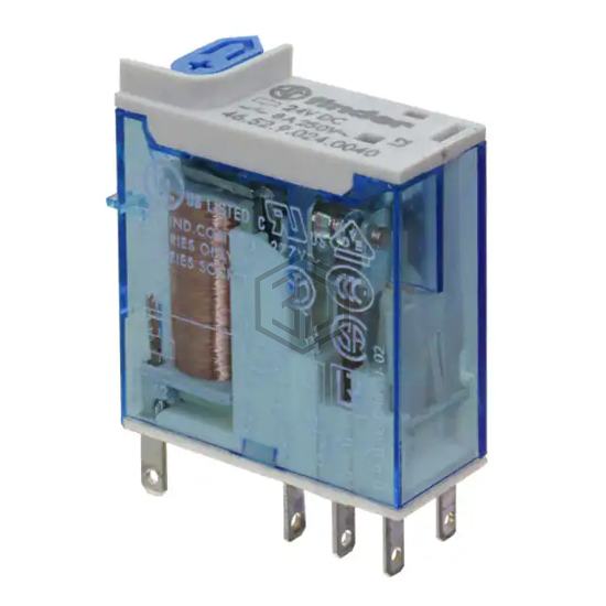 46.52.9.024.0040 - Finder Relays, Inc. - Power Relays, Over 2 Amps