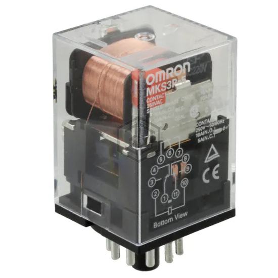 MKS3P-5 AC24 - Omron Automation and Safety - Power Relays, Over 2 Amps