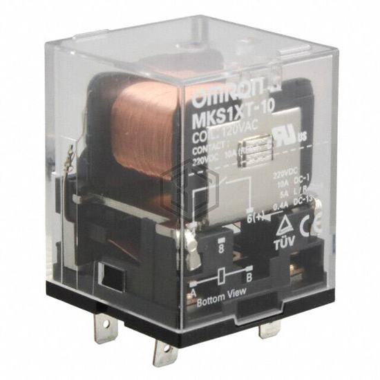 MKS1XT-10 AC120 - Omron Automation and Safety - Power Relays, Over 2 Amps