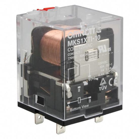 MKS1XTI-10 AC120 - Omron Automation and Safety - Power Relays, Over 2 Amps