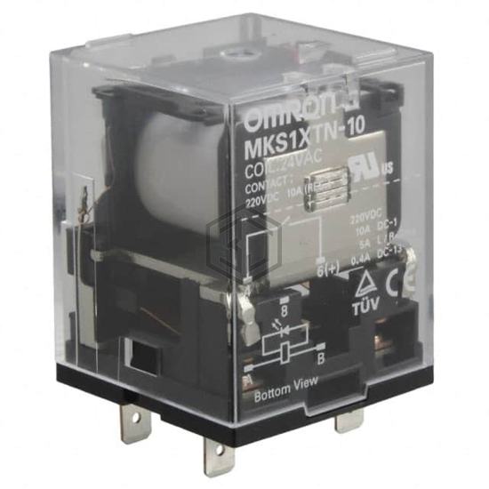 MKS1XTN-10 AC24 - Omron Automation and Safety - Power Relays, Over 2 Amps