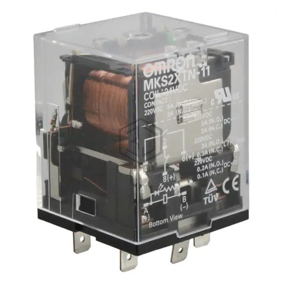 MKS2XTN-11 DC110 - Omron Automation and Safety - Power Relays, Over 2 Amps