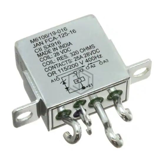 FCA-125-16 - TE Connectivity Aerospace, Defense and Marine - Power Relays, Over 2 Amps