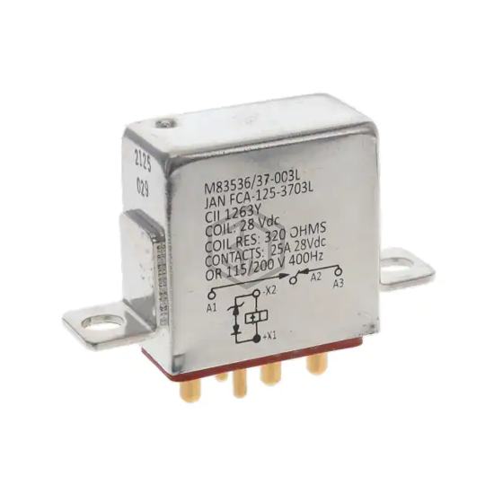 FCA-125-3703L - TE Connectivity Aerospace, Defense and Marine - Power Relays, Over 2 Amps