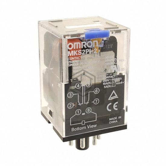MKS2PI-2 DC12 - Omron Automation and Safety - Power Relays, Over 2 Amps