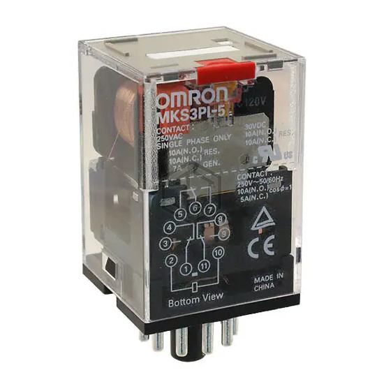 MKS3PI5-AC120 - Omron Automation and Safety - Power Relays, Over 2 Amps