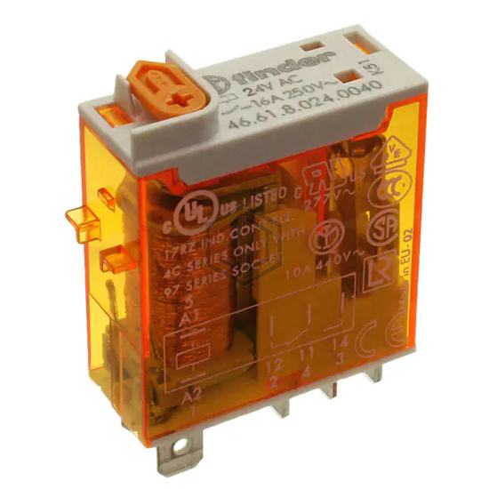 46.61.8.024.0040 - Finder Relays, Inc. - Power Relays, Over 2 Amps