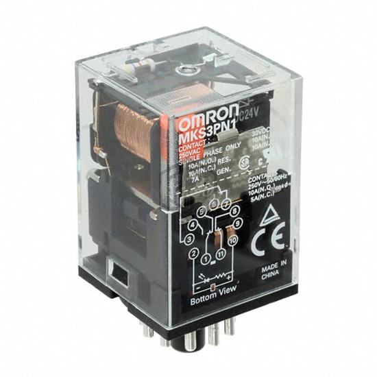 MKS3PN DC24 - Omron Automation and Safety - Power Relays, Over 2 Amps