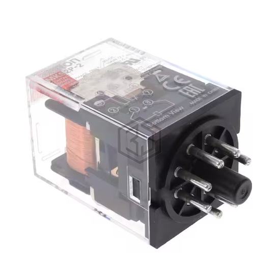 MKS2P-2 DC100 - Omron Automation and Safety - Power Relays, Over 2 Amps