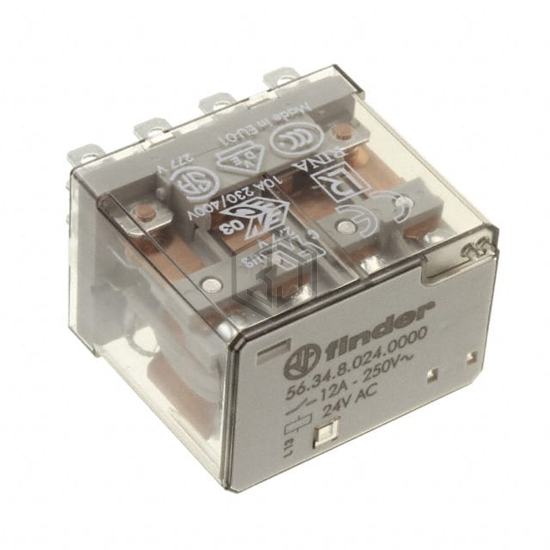 56.34.8.024.0000 - Finder Relays, Inc. - Power Relays, Over 2 Amps
