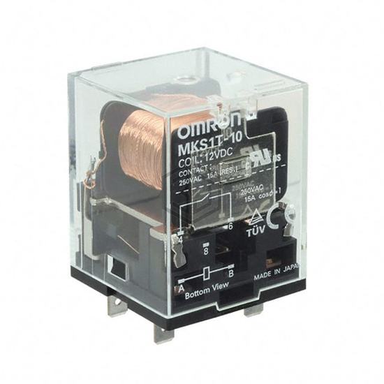 MKS1T-10 DC12 - Omron Automation and Safety - Power Relays, Over 2 Amps