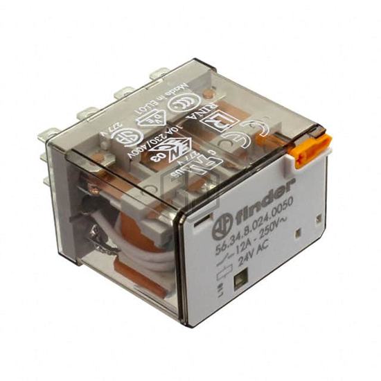 56.34.8.024.0050 - Finder Relays, Inc. - Power Relays, Over 2 Amps