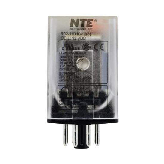 R02-11D10-12 - NTE Electronics, Inc - Power Relays, Over 2 Amps