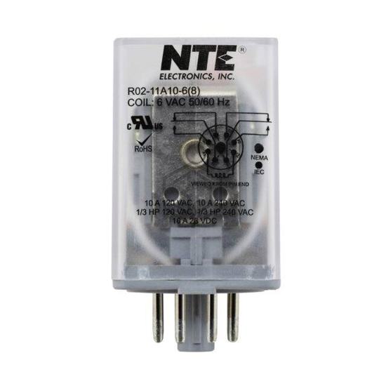 R02-11A10-6 - NTE Electronics, Inc - Power Relays, Over 2 Amps