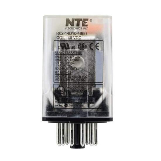 R02-14D10-48 - NTE Electronics, Inc - Power Relays, Over 2 Amps