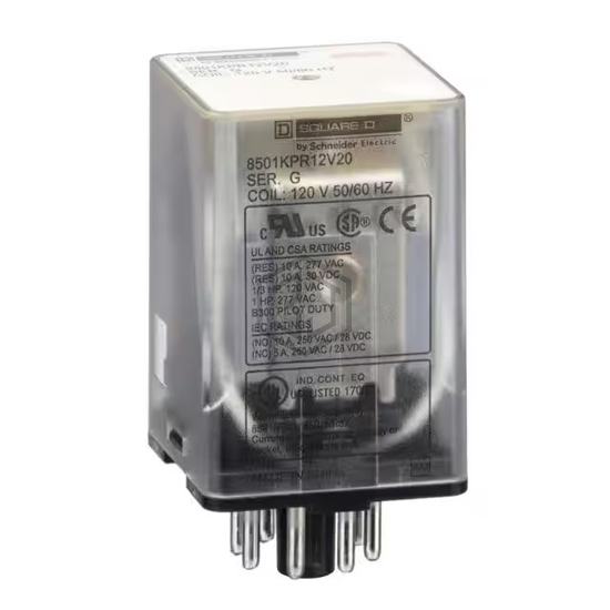 8501KPR12V20 - Schneider Electric - Power Relays, Over 2 Amps