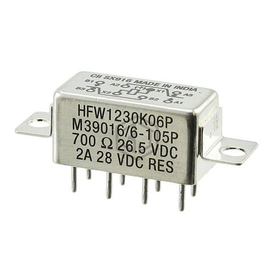 HFW1230K06P - TE Connectivity Aerospace, Defense and Marine - Signal Relays, Up to 2 Amps