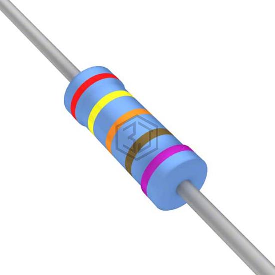 YR1B2K43CC - TE Connectivity Passive Product - Through Hole Resistors