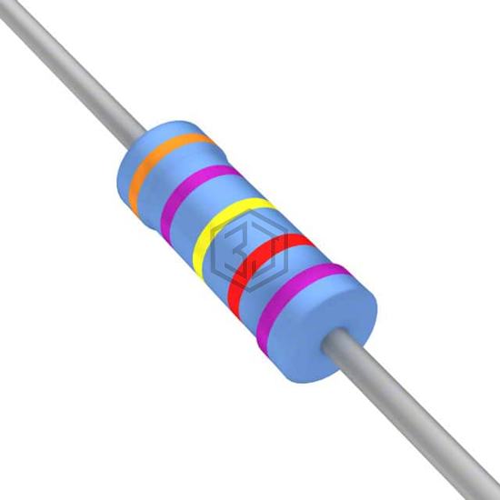 YR1B37K4CC - TE Connectivity Passive Product - Through Hole Resistors