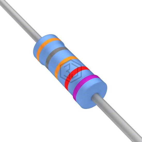 YR1B38K3CC - TE Connectivity Passive Product - Through Hole Resistors