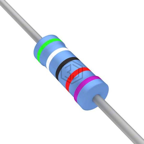 YR1B59KCC - TE Connectivity Passive Product - Through Hole Resistors
