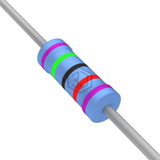 YR1B75KCC - TE Connectivity Passive Product - Through Hole Resistors