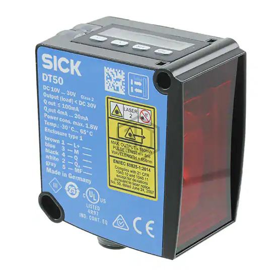 DT50-P1113 - SICK, Inc. - Optical Sensors - Distance Measuring