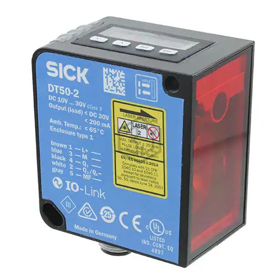 DT50-2B215252 - SICK, Inc. - Optical Sensors - Distance Measuring