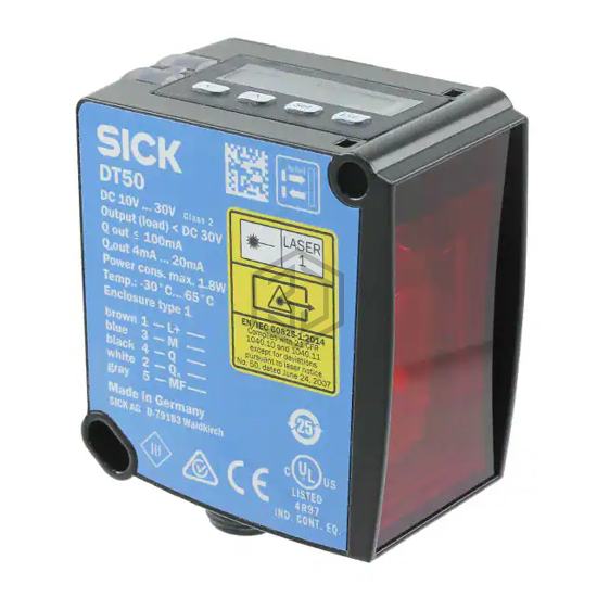 DT50-P1123 - SICK, Inc. - Optical Sensors - Distance Measuring