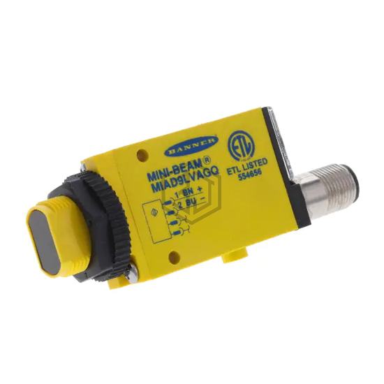MIAD9LVAGQ - Banner Engineering Corporation - Optical Sensors - Photoelectric, Industrial