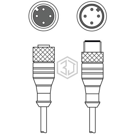 KDS U-M124AM124A-T2100-015 - Leuze - Sensor Cable - Assemblies