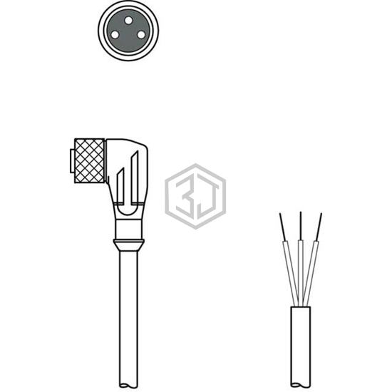 KD U-M83W-V2110-020 - Leuze - Sensor Cable - Assemblies