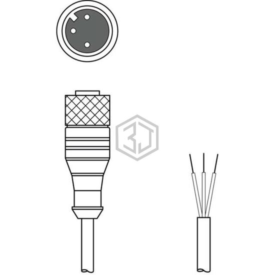 KD U-M123A-T2105-050 - Leuze - Sensor Cable - Assemblies