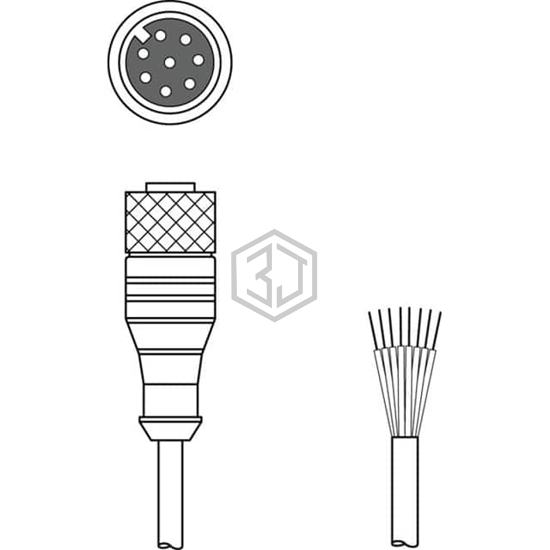KD S-M12-8A-P1-100 - Leuze - Sensor Cable - Assemblies