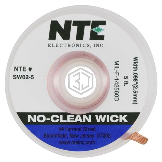 SW02-5 - NTE Electronics, Inc - Desoldering Braid, Wick, Pumps