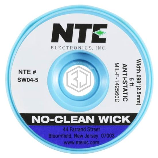 SW04-5 - NTE Electronics, Inc - Desoldering Braid, Wick, Pumps
