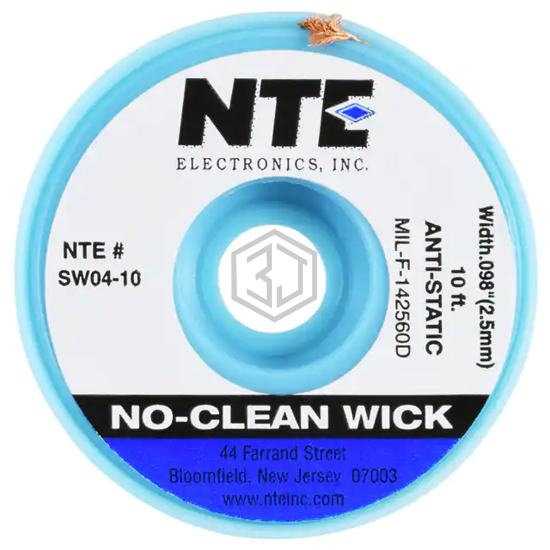 SW04-10 - NTE Electronics, Inc - Desoldering Braid, Wick, Pumps