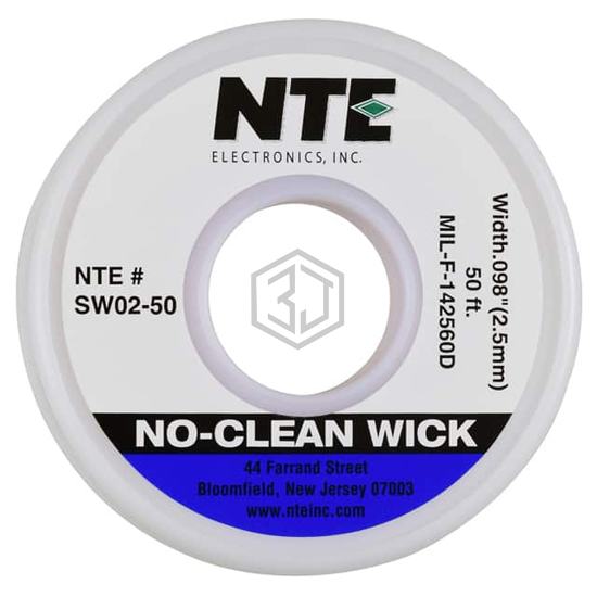 SW02-50 - NTE Electronics, Inc - Desoldering Braid, Wick, Pumps