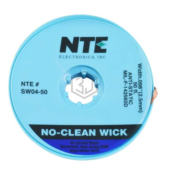 SW04-50 - NTE Electronics, Inc - Desoldering Braid, Wick, Pumps