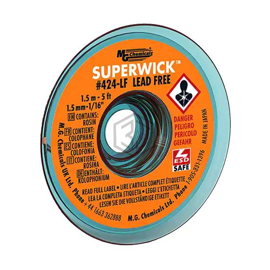 424-LF - MG Chemicals - Desoldering Braid, Wick, Pumps