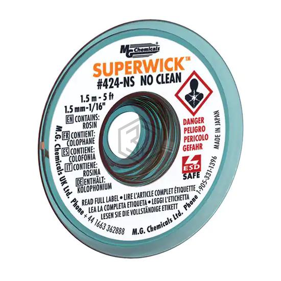 424-NS - MG Chemicals - Desoldering Braid, Wick, Pumps