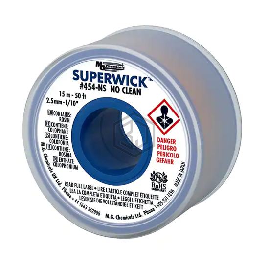454-NS - MG Chemicals - Desoldering Braid, Wick, Pumps