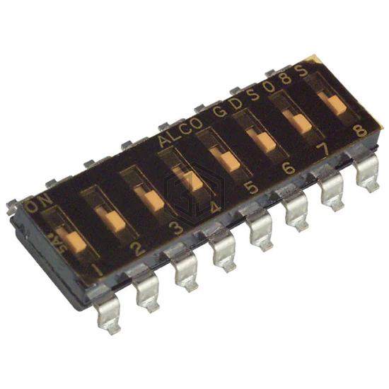 GDS08S04 - TE Connectivity ALCOSWITCH Switches - DIP Switches
