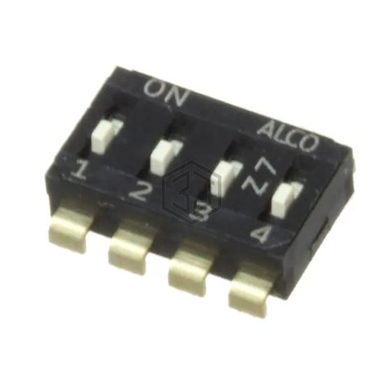EDS04SNNNTU04Q - TE Connectivity ALCOSWITCH Switches - DIP Switches