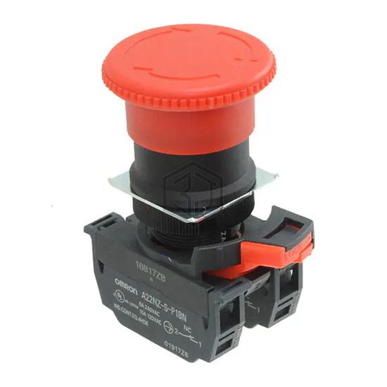 A22NE-M-P002-N - Omron Automation and Safety - Emergency Stop (E-Stop) Switches