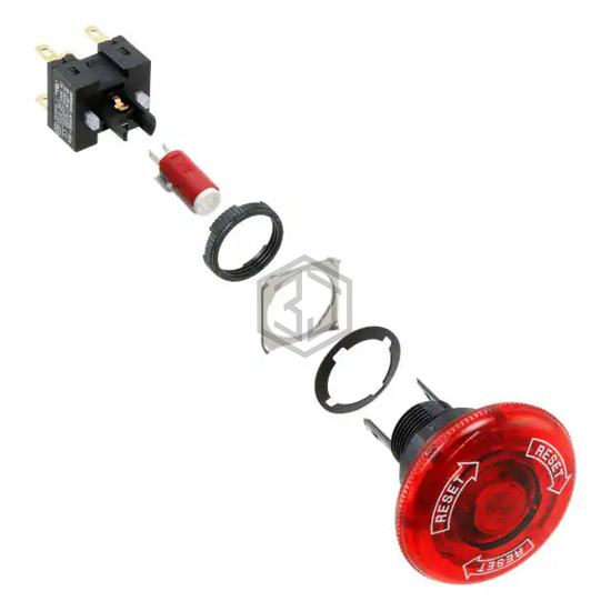 A165E-LM-24D-02 - Omron Automation and Safety - Emergency Stop (E-Stop) Switches