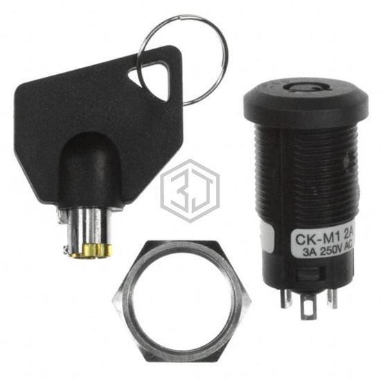 CKM12ATW01-012 - NKK Switches - Keylock Switches