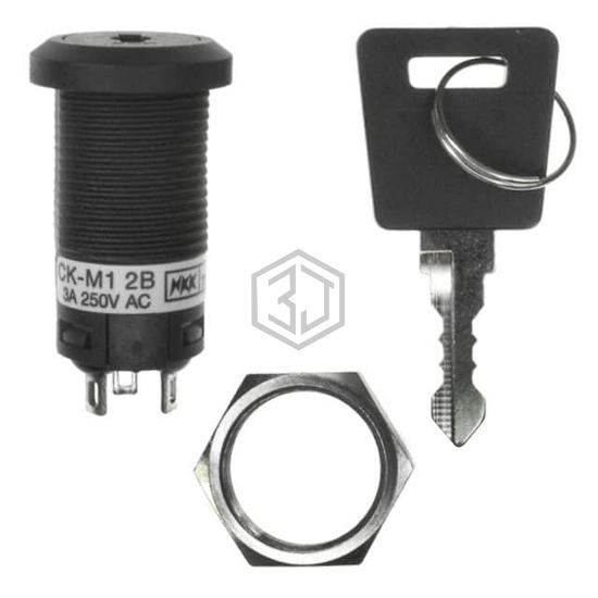 CKM12BFW01-002 - NKK Switches - Keylock Switches